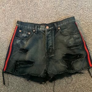 Signature8 Black Denim Shorts